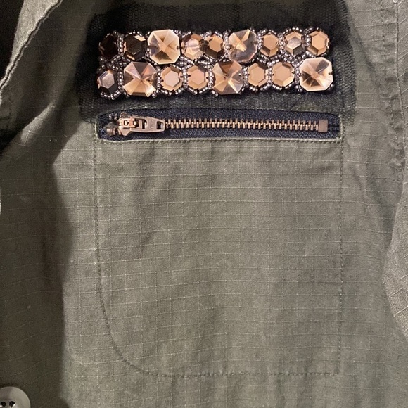 Dolce vita military jacket women M button down green army vintage Y2K retro - Picture 6 of 12